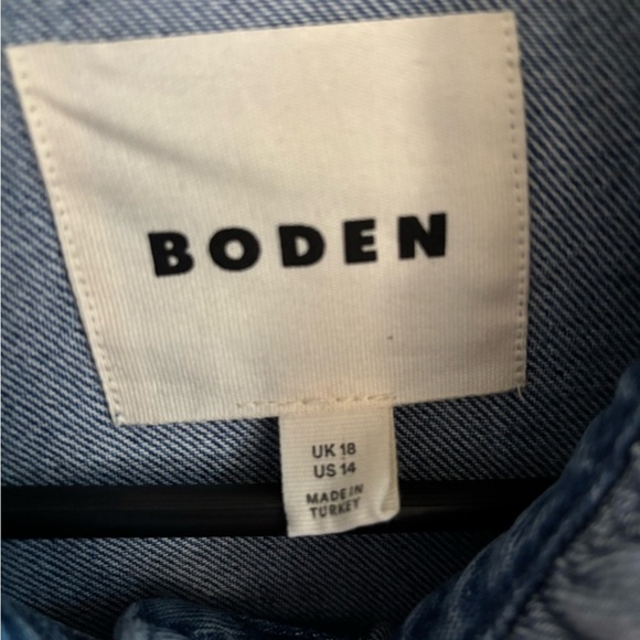 Boden Frill Detail Denim Jacket sz 14 woman’s - Picture 3 of 8